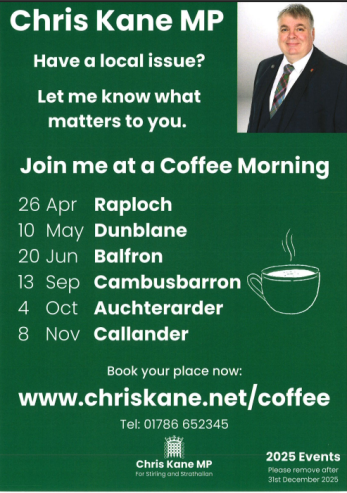 Chris Kane MP coffee morning invite